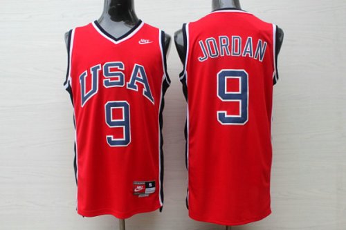 Michael Jordan 9 Team USA 1984 jersey red